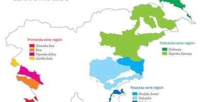 Kartta Slovenia viiniä