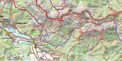Kartta Slovenian alps