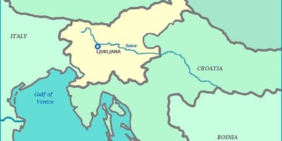 Kartta Slovenian rannikolla