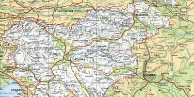 Kartta löytyy muun muassa terme Slovenia